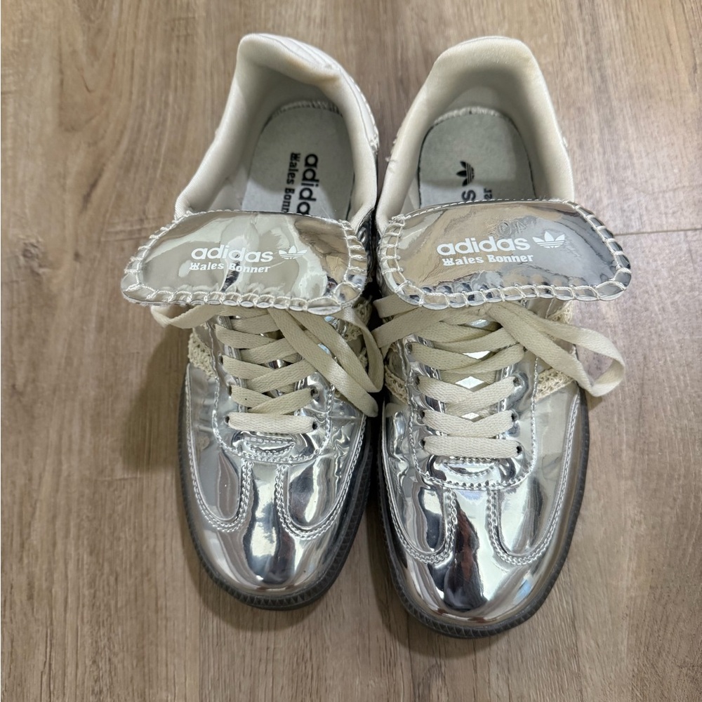 Adidas x Wales Bonner silver samba sneakers